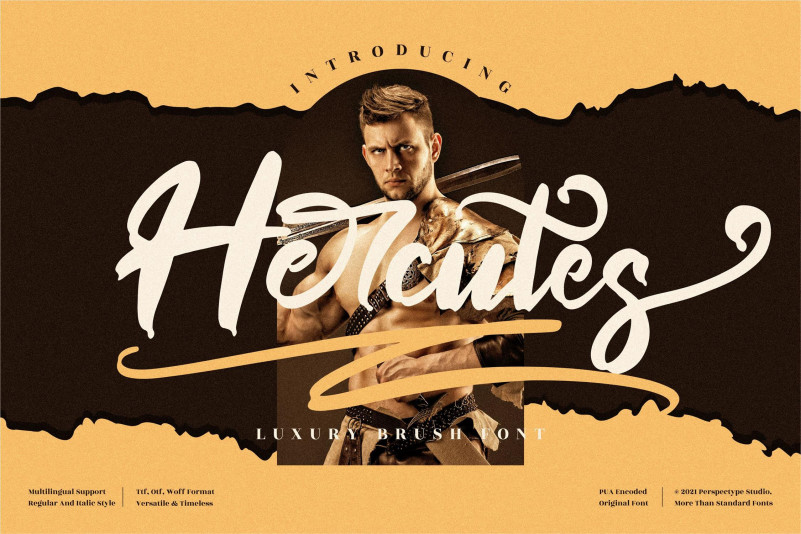 Hercutes Brush Font 