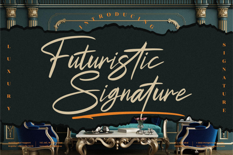 Futuristic Signature Script Font