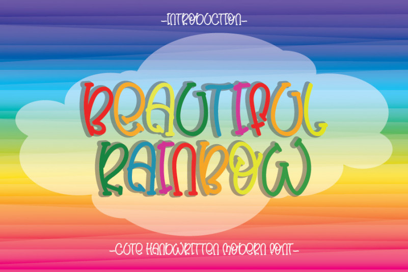 Beautiful Rainbow Display Font