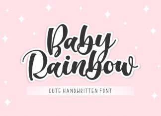Baby Rainbow Calligraphy Font