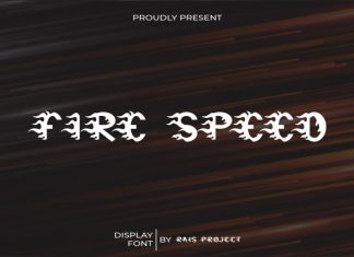 Fire Speed Display Font