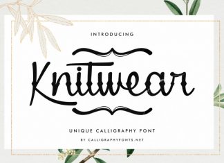 Knitwear Script Font