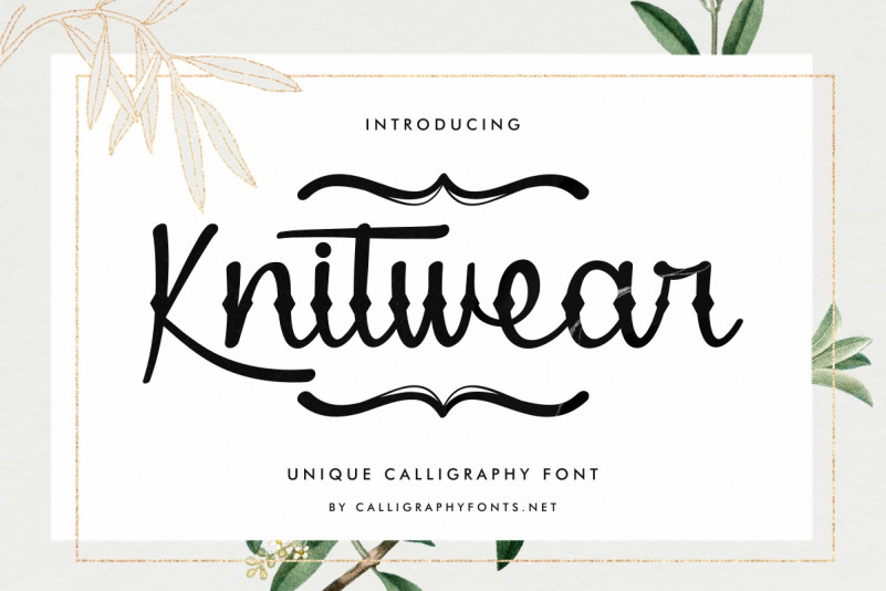 Knitwear Script Font