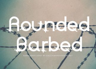Rounded Barbed Display Font