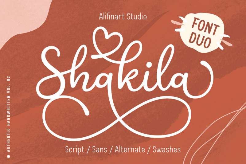 Shakila Handwritten Font Duo