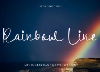 Rainbow Line Script Font