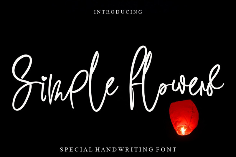 Simple Flowers Handwritten Font