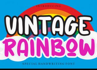 Vintage Rainbow Display Font