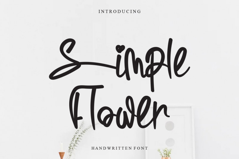 Simple Flower Font
