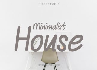 Minimalist House Display Font
