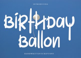 Birthday Ballon Display Font