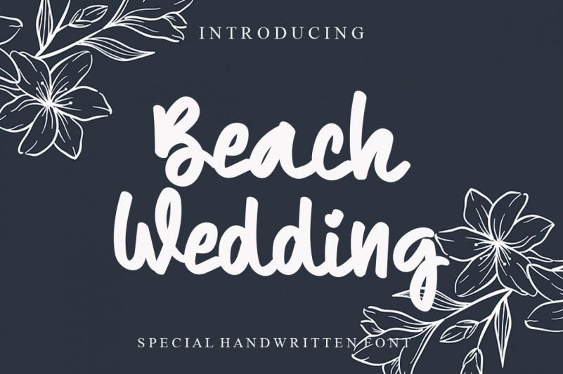 Beach Wedding Font