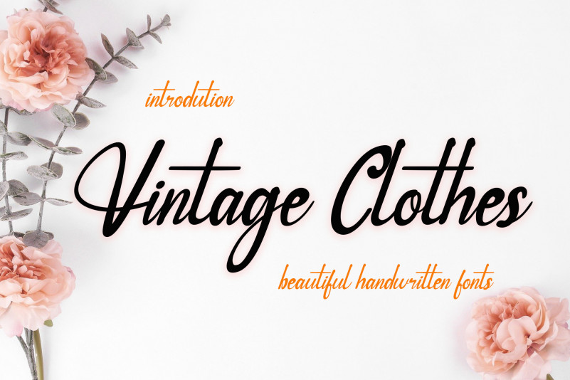 Vintage Clothes Script Font 