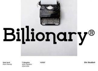 Billionary Slab Serif Font