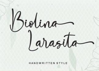Biolina Larasita Script Font