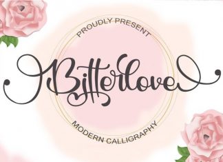 Bitterlove Calligraphy Font
