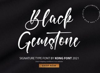 Black Gemstone Script Font