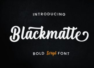 Blackmatte Bold Script Font