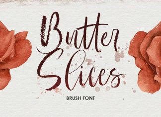 Butter Slices Brush Font