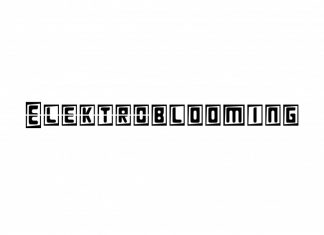 Elektroblooming Display Font