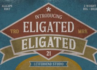 Eligated Display Font