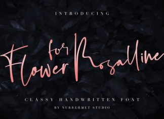 Flower For Rosalline Handwritten Font