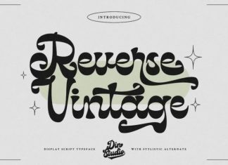 Reverse Vintage Display Font