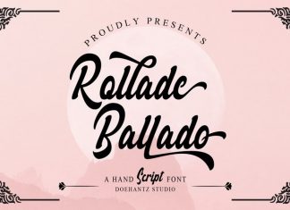Rollade Ballado Bold Script Font