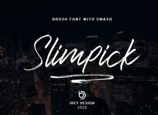 Slimpick Brush Font