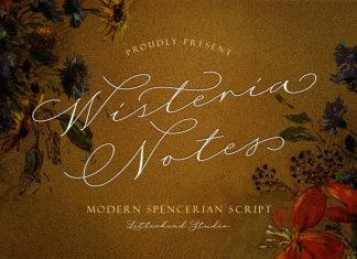 Wisteria Notes Calligraphy Font