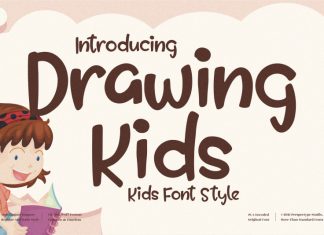 Drawing Kids Display Font