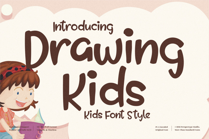 Drawing Kids Display Font