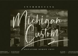 Michigan Custom Script Font