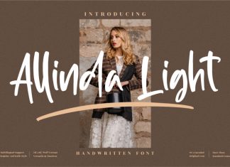 Allinda Light Brush Font