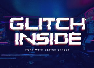Glitch Inside Display Font 