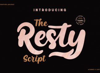 Resty Script Font
