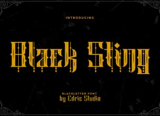 Black Sting Blackletter Font