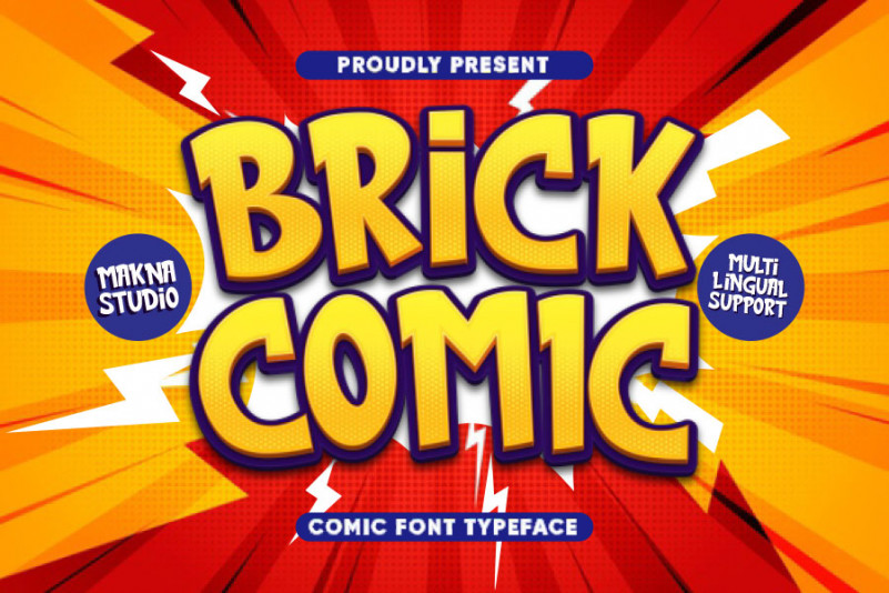 BRICK COMIC Display Font