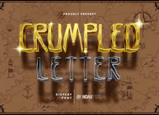 Crumpled Letter Display Font