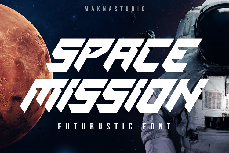 Space Mission Display Font