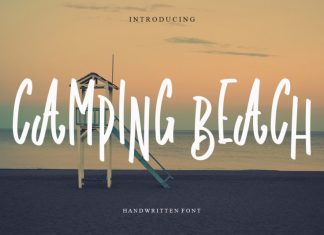 Camping Beach Brush Font