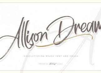 Allison Dream Brush Font