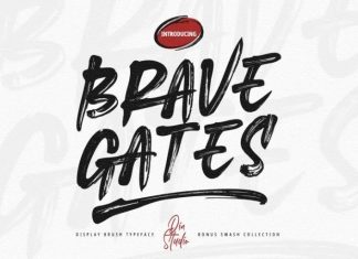 Brave Gates Brush Font