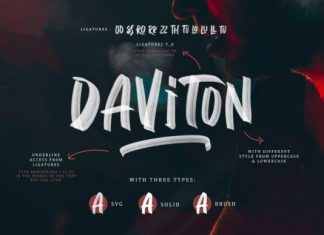 Daviton Brush Font
