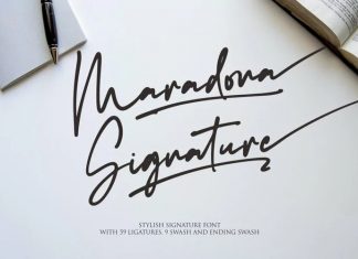 Maradona Signature Script Font