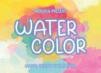 Water Color Display Font