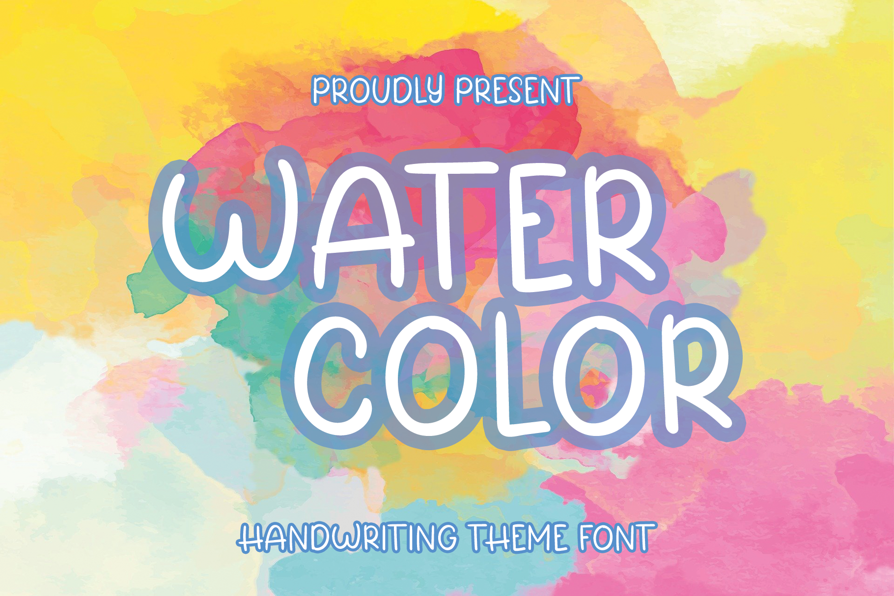 Water Color Display Font