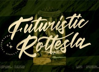 Futuristic Rottesla Brush Font