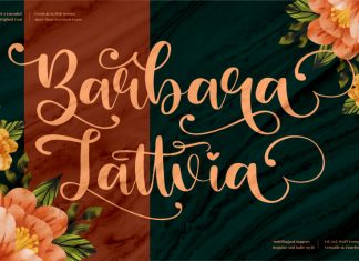 Barbara Lattvia Calligraphy Font