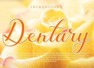Dentary Calligraphy Font